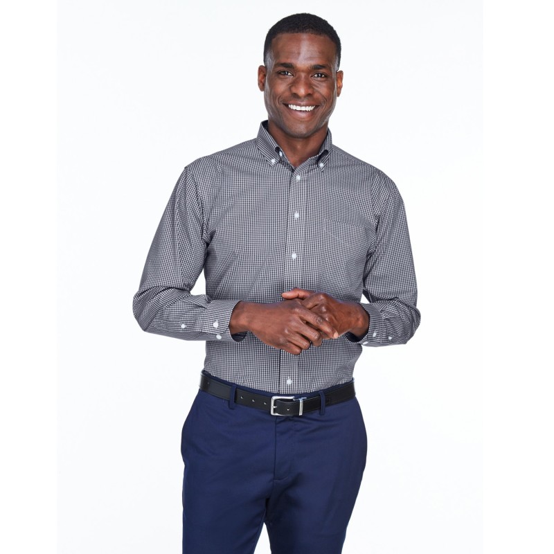 Buy Devon & Jones D640 Men's Crown Collection Gingham Check Woven Shirt | ApparelChoice.ca