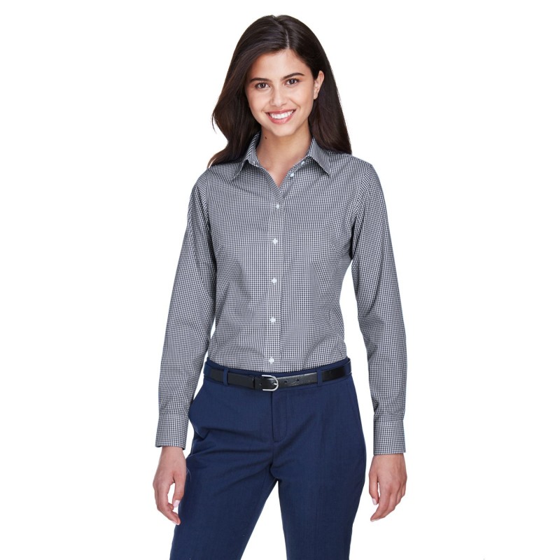 Buy Devon & Jones D640W Ladies Ladies Crown Collection Gingham Check Woven Shirt | ApparelChoice.ca