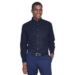 Buy Harriton M500T Men's Tall Easy Blend Long-Sleeve Twill Shirt with Stain-Release | ApparelChoice.ca