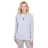 Buy Devon & Jones DG480W CrownLux Performance Ladies Clubhouse Micro-Stripe Quarter-Zip | ApparelChoice.ca