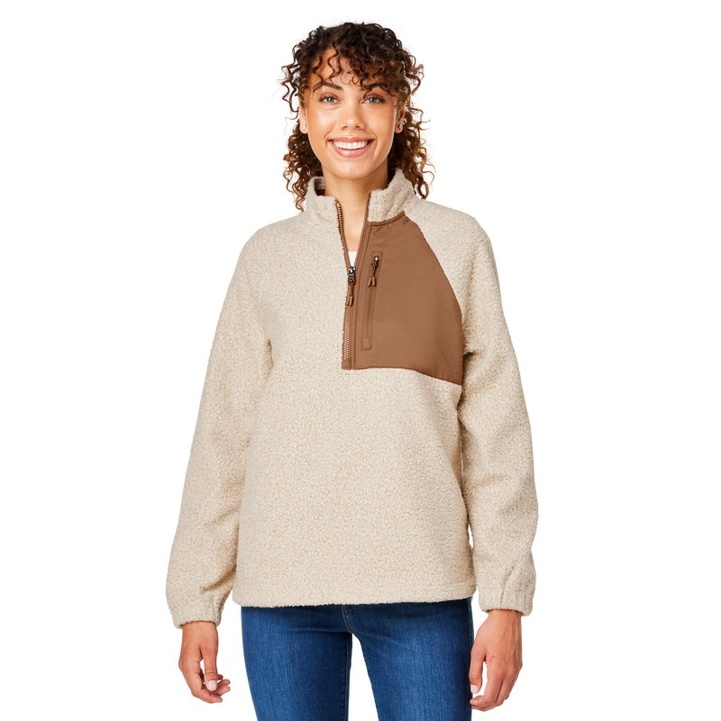 Buy North End NE713W Ladies Aura Sweater Fleece Quarter-Zip | ApparelChoice.ca