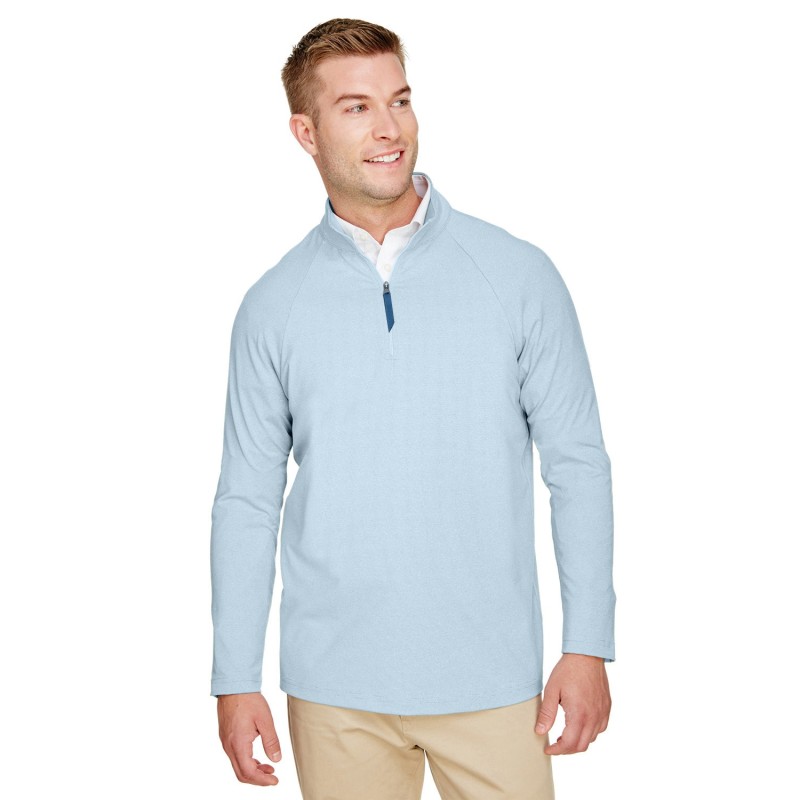Buy Devon & Jones DG480 CrownLux Performance Men's Clubhouse Micro-Stripe Quarter-Zip | ApparelChoice.ca