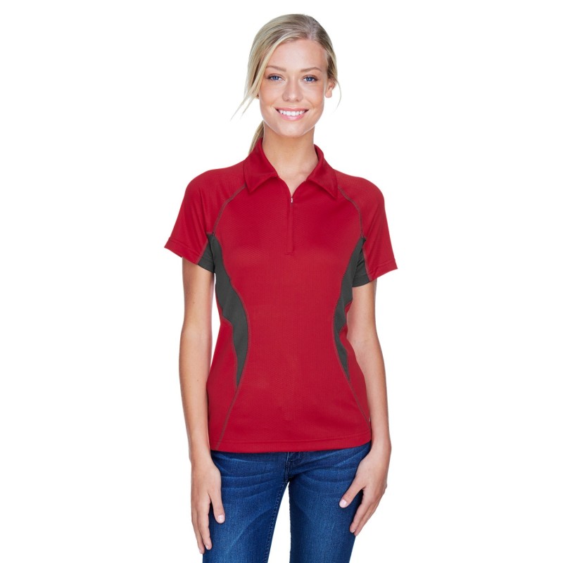 Buy North End 78657 Ladies Serac UTK cool-logik Performance Zippered Polo | ApparelChoice.ca