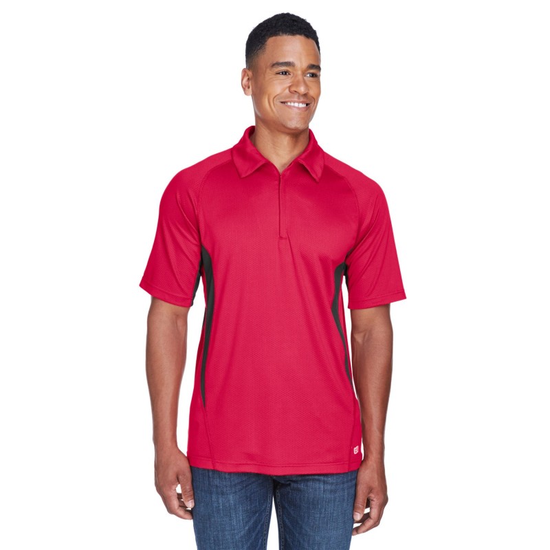 Buy North End 88657 Men's Serac UTK cool-logik Performance Zippered Polo | ApparelChoice.ca