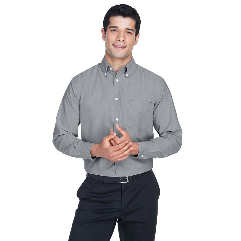 Buy Harriton M600 Men's Long-Sleeve Oxford with Stain-Release | ApparelChoice.ca