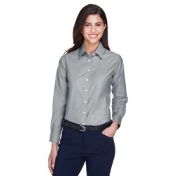 Buy Harriton M600W Ladies Long-Sleeve Oxford with Stain-Release | ApparelChoice.ca