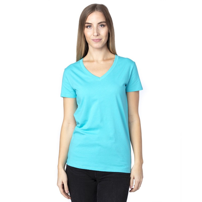 Buy Threadfast 200RV Ladies Ultimate CVC V-Neck T-Shirt | ApparelChoice.ca