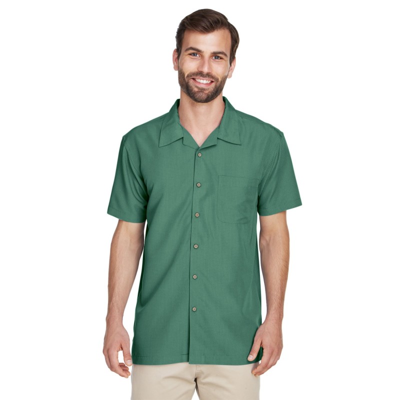 Buy Harriton M560 Men's Barbados Textured Camp Shirt | ApparelChoice.ca