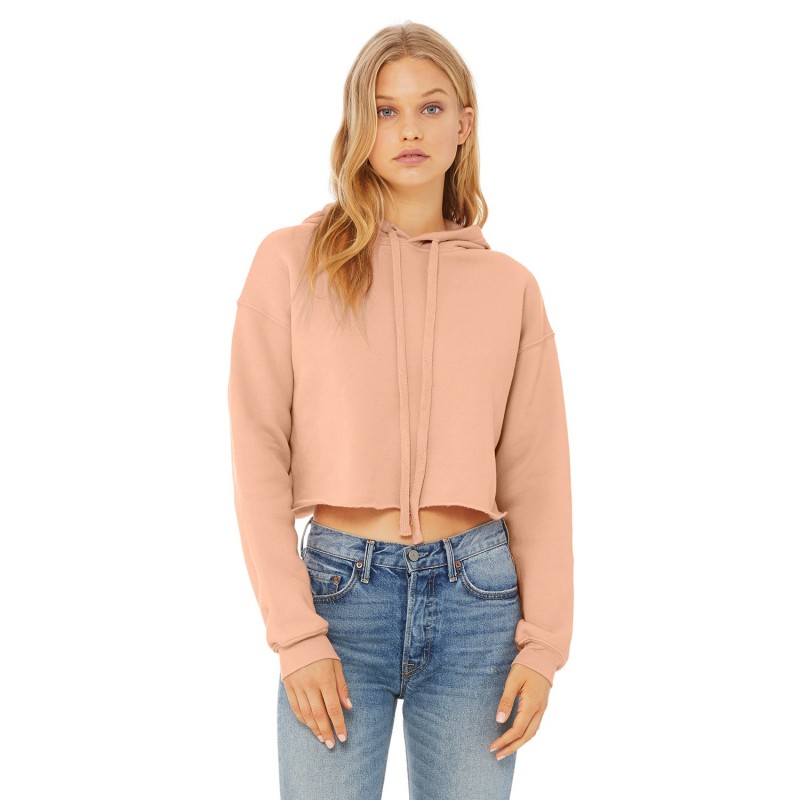 Buy Bella + Canvas B7502 Ladies Cropped Fleece Hoodie | ApparelChoice.ca