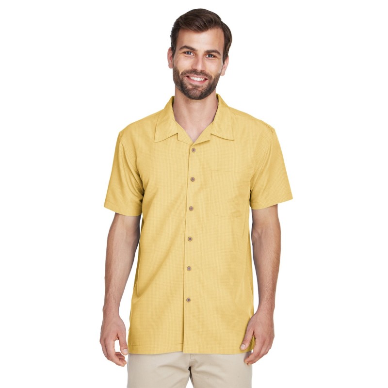 Buy Harriton M560 Men's Barbados Textured Camp Shirt | ApparelChoice.ca