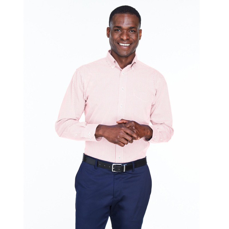 Buy Devon & Jones D640 Men's Crown Collection Gingham Check Woven Shirt | ApparelChoice.ca