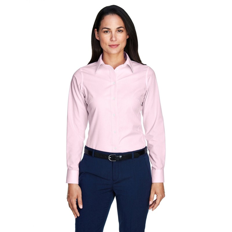 Buy Devon & Jones D645W Ladies Crown Collection Banker Stripe Woven Shirt | ApparelChoice.ca