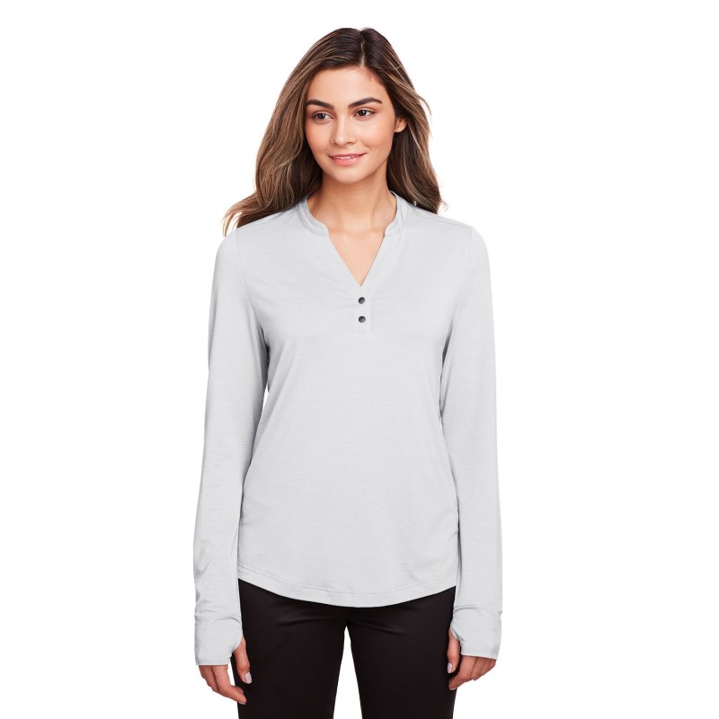 Buy North End NE400W Ladies Jaq Snap-Up Stretch Performance Pullover | ApparelChoice.ca