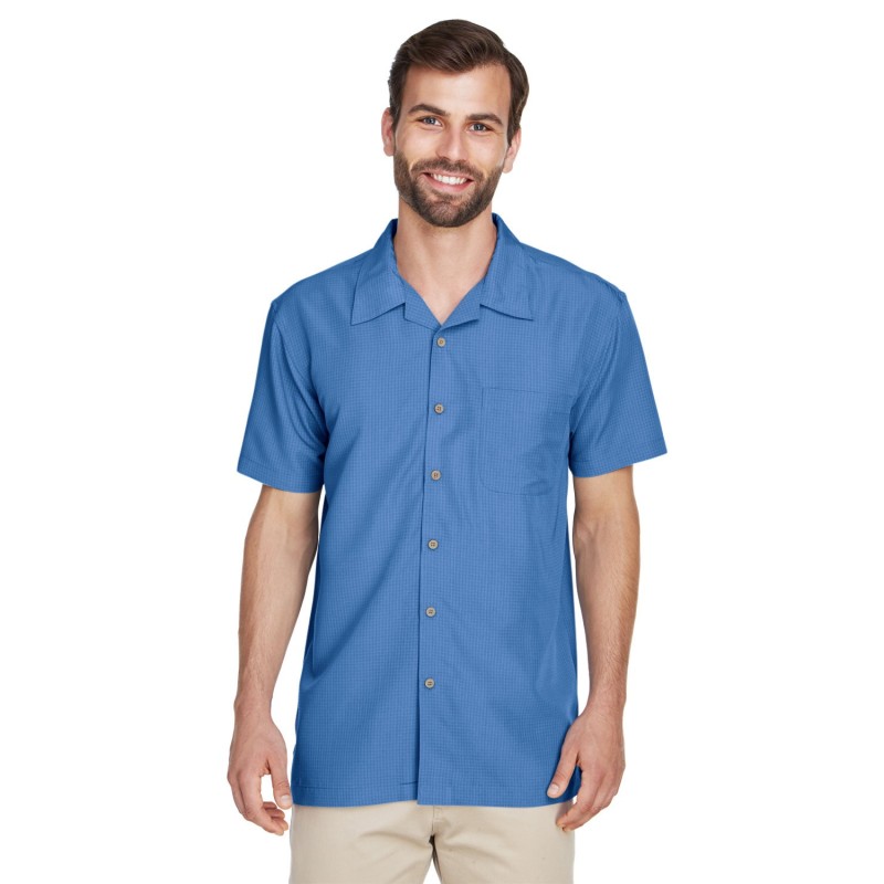 Buy Harriton M560 Men's Barbados Textured Camp Shirt | ApparelChoice.ca