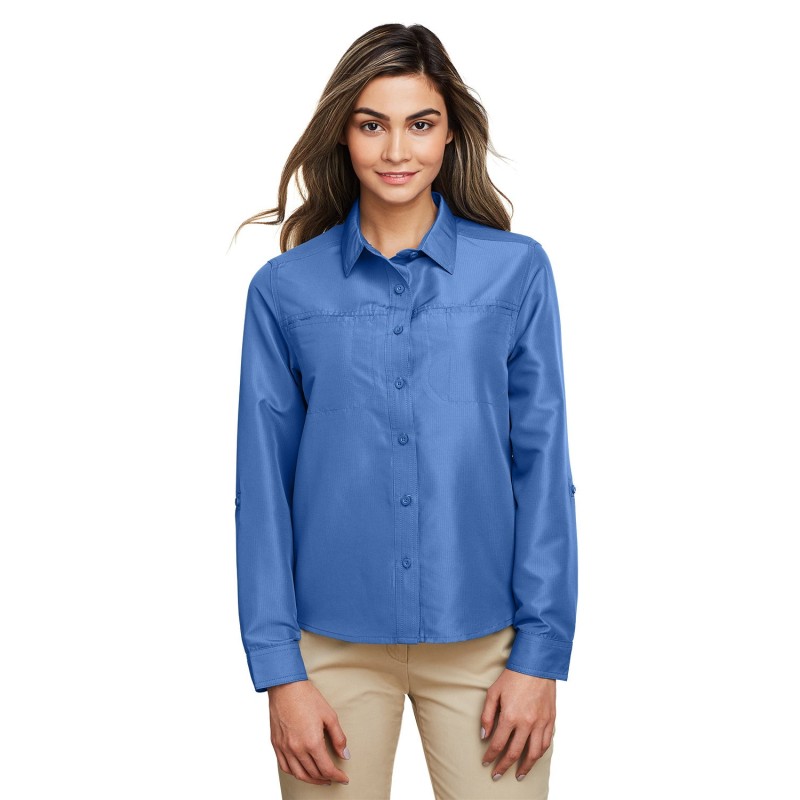 Buy Harriton M580LW Ladies Key West Long-Sleeve Performance Staff Shirt | ApparelChoice.ca