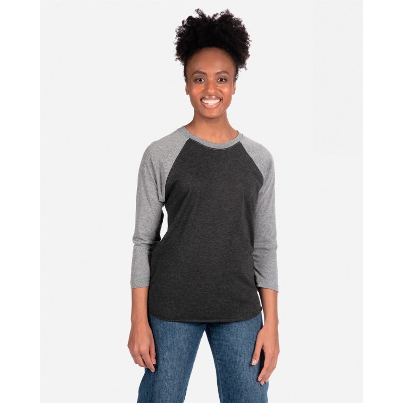 Buy Next Level Apparel 6051 Unisex Triblend 3/4-Sleeve Raglan | ApparelChoice.ca