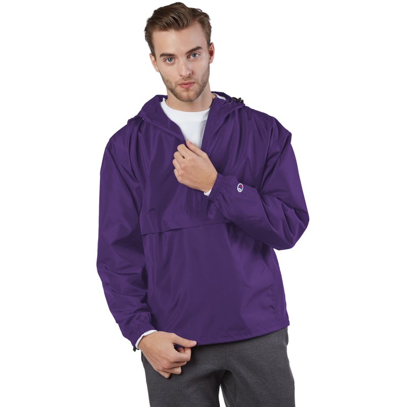 Buy Champion CO200 Adult Packable Anorak 1/4 Zip Jacket | ApparelChoice.ca