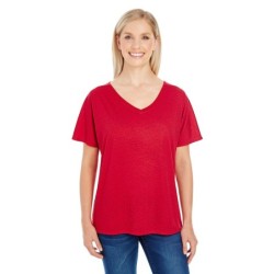 Buy Threadfast 203FV Ladies Triblend Fleck Short-Sleeve V-Neck T-Shirt | ApparelChoice.ca