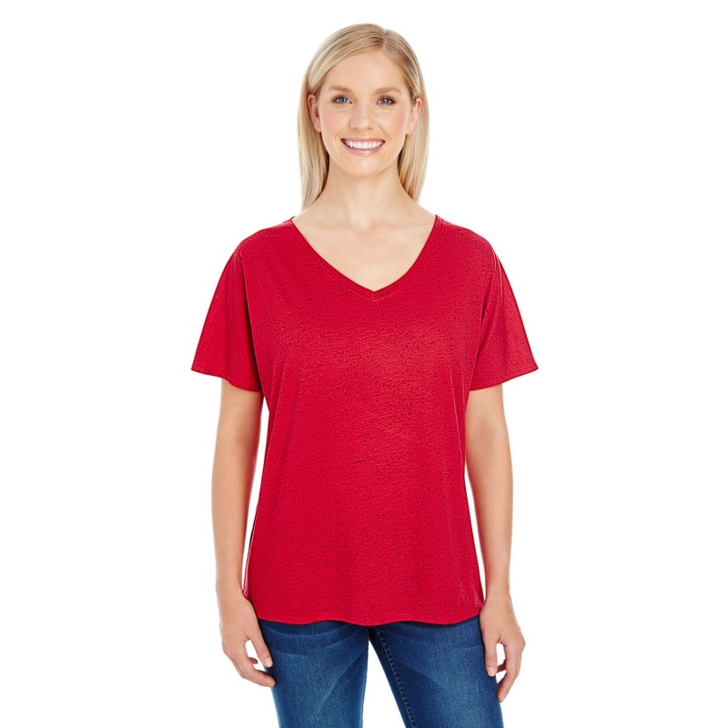 Buy Threadfast 203FV Ladies Triblend Fleck Short-Sleeve V-Neck T-Shirt | ApparelChoice.ca