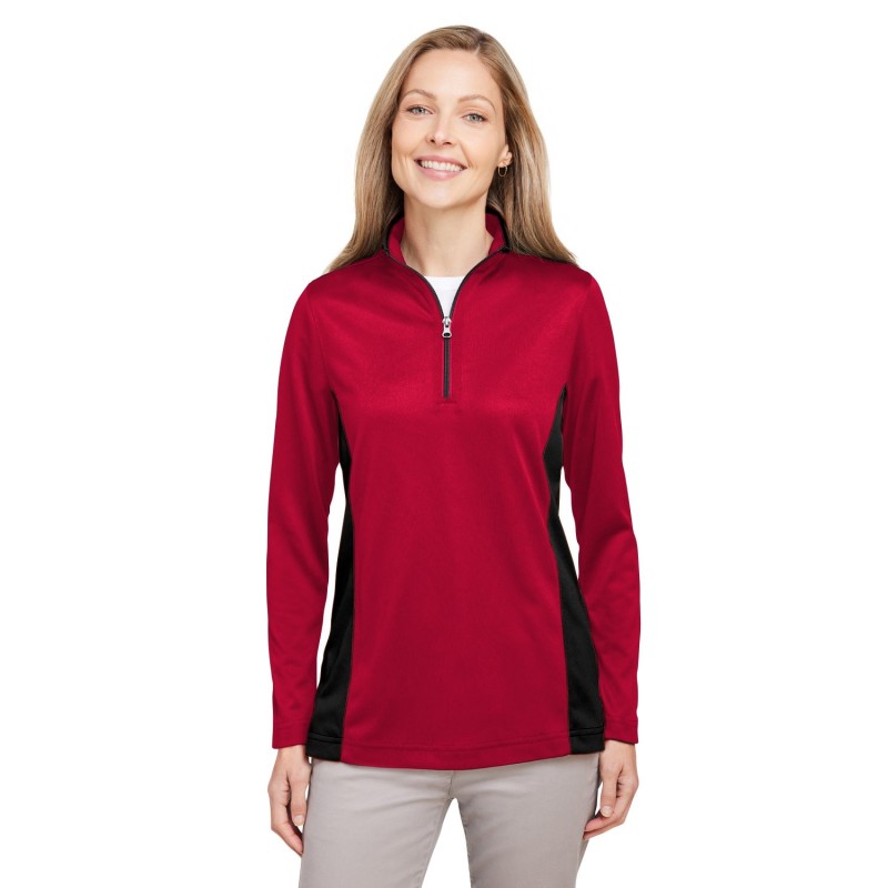 Buy Harriton M786W Ladies Flash Snag Protection Plus IL Colorblock Quarter-Zip | ApparelChoice.ca