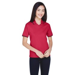 Buy Devon & Jones D140W Ladies Tipped Perfect Pima Interlock Polo | ApparelChoice.ca