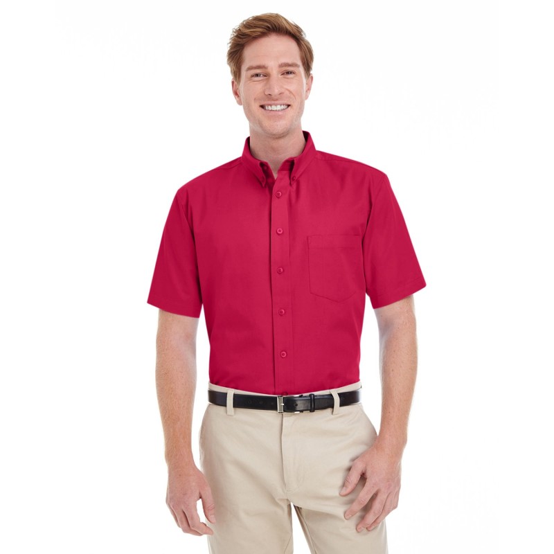 Buy Harriton M582 Men's Foundation 100% Cotton Short-Sleeve Twill Shirt with Teflon | ApparelChoice.ca