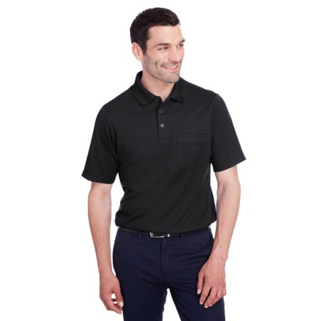 Buy Devon & Jones DG20P Men's CrownLux Performance Plaited Polo with Pocket | ApparelChoice.ca