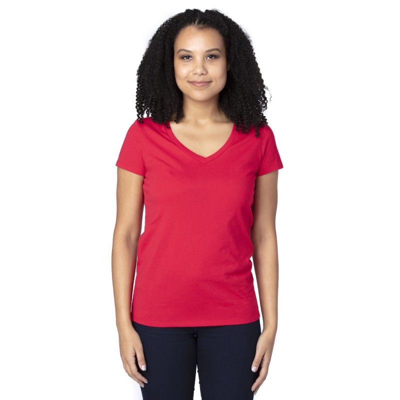 Buy Threadfast 200RV Ladies Ultimate CVC V-Neck T-Shirt | ApparelChoice.ca