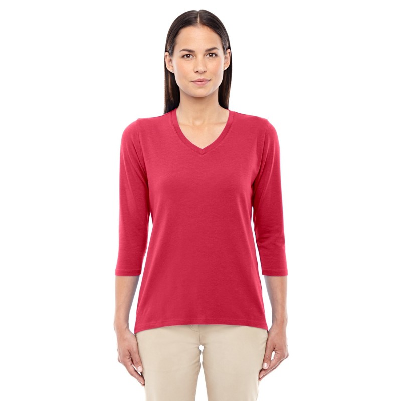 Buy Devon & Jones DP184W Ladies Perfect Fit Bracelet-Length V-Neck Top | ApparelChoice.ca