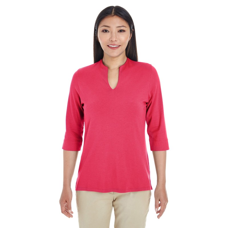 Buy Devon & Jones DP188W Ladies Perfect Fit Tailored Open Neckline Top | ApparelChoice.ca