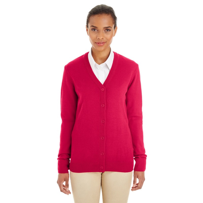 Buy Harriton M425W Ladies Pilbloc V-Neck Button Cardigan Sweater | ApparelChoice.ca