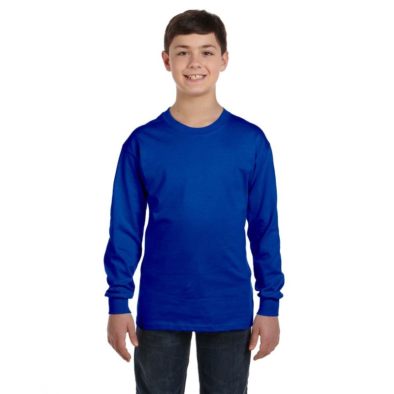Buy Gildan G540B Youth Heavy Cotton Long-Sleeve T-Shirt | ApparelChoice.ca
