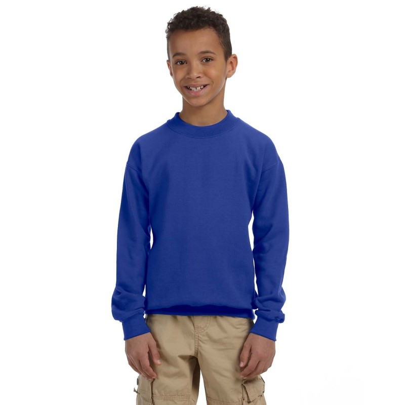 Buy Gildan G180B Youth Heavy Blend Fleece Crew | ApparelChoice.ca