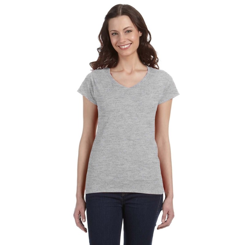 Buy Gildan G64VL Ladies SoftStyle Fitted V-Neck T-Shirt | ApparelChoice.ca