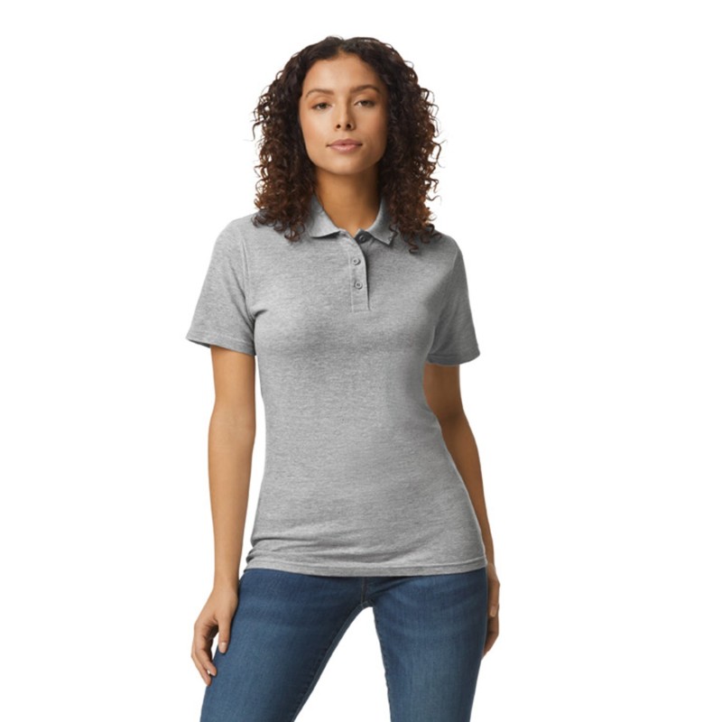 Buy Gildan G648L Ladies Softstyle Double Pique Polo | ApparelChoice.ca