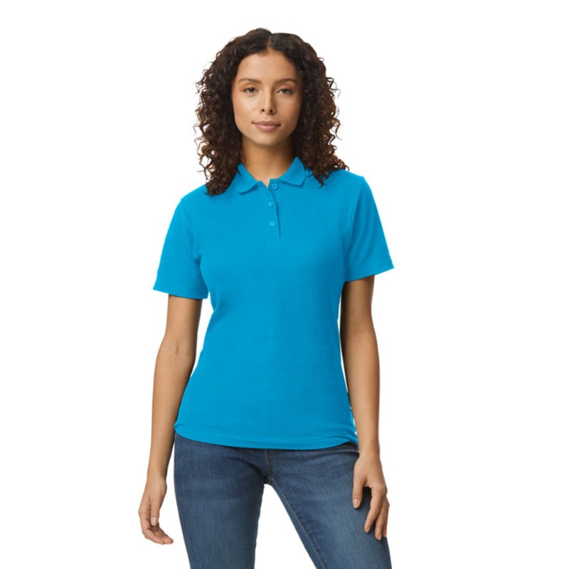 Buy Gildan G648L Ladies Softstyle Double Pique Polo | ApparelChoice.ca