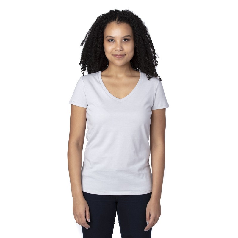 Buy Threadfast 200RV Ladies Ultimate CVC V-Neck T-Shirt | ApparelChoice.ca