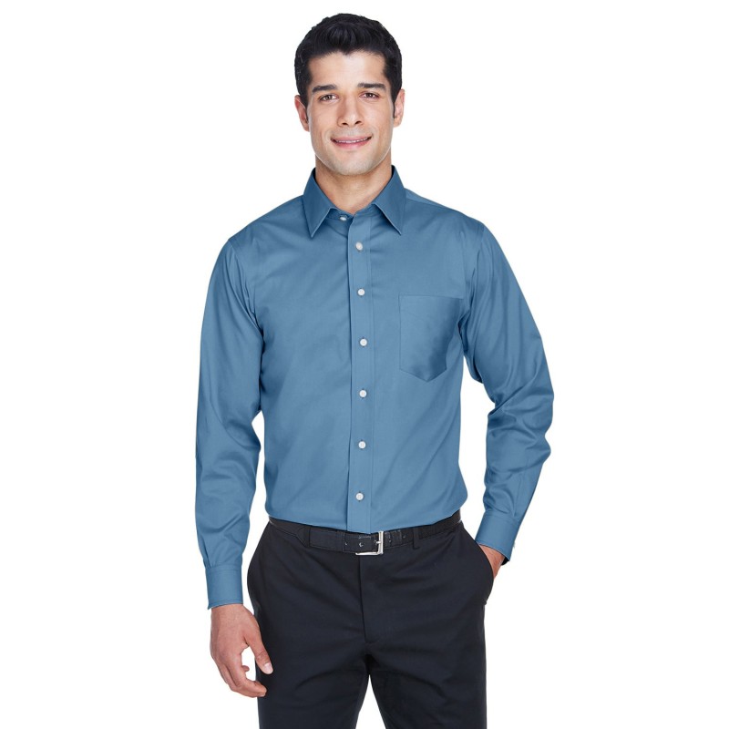 Buy Devon & Jones DG530 Men's Crown Collection Solid Stretch Twill Woven Shirt | ApparelChoice.ca