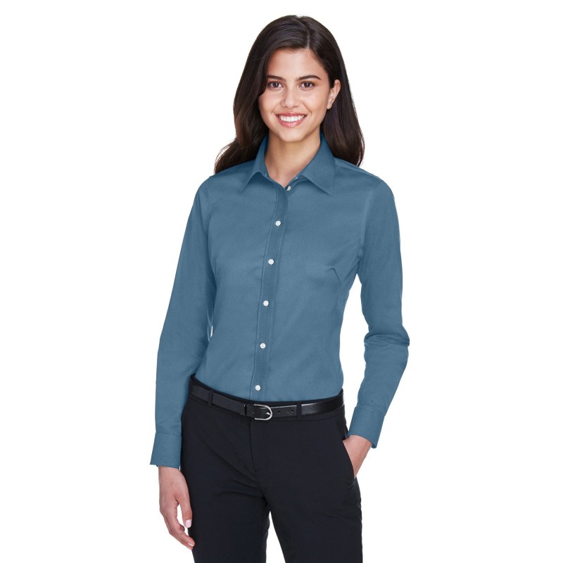 Buy Devon & Jones DG530W Ladies Crown Collection Solid Stretch Twill Woven Shirt | ApparelChoice.ca