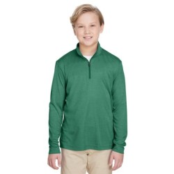 Buy Team 365 TT31HY Youth Zone Sonic Heather Performance Quarter-Zip | ApparelChoice.ca