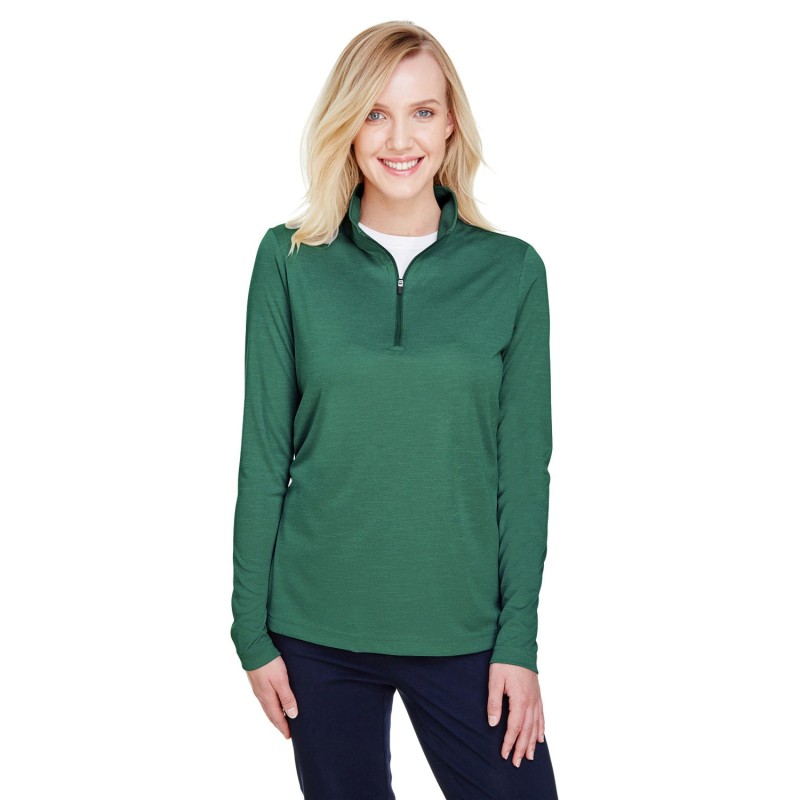 Buy Team 365 TT31HW Ladies Zone Sonic Heather Performance Quarter-Zip | ApparelChoice.ca