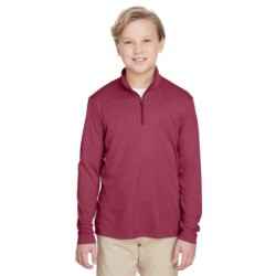 Buy Team 365 TT31HY Youth Zone Sonic Heather Performance Quarter-Zip | ApparelChoice.ca