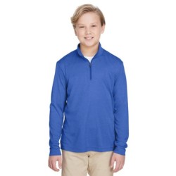 Buy Team 365 TT31HY Youth Zone Sonic Heather Performance Quarter-Zip | ApparelChoice.ca