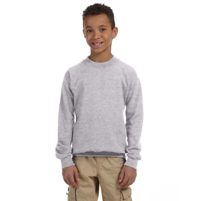 Buy Gildan G180B Youth Heavy Blend Fleece Crew | ApparelChoice.ca