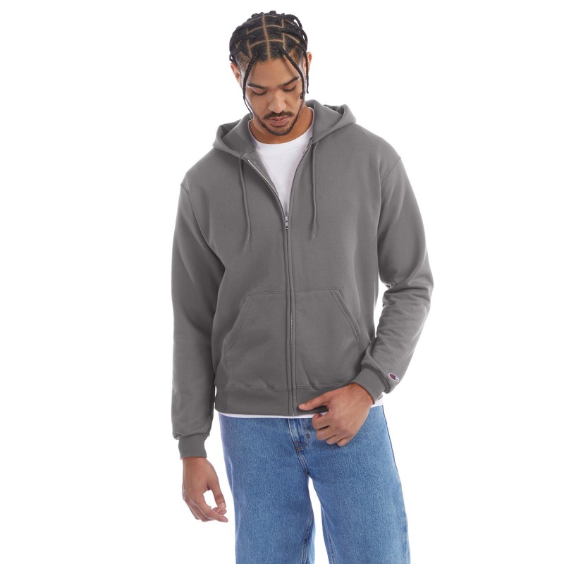 Buy Champion S800 Adult Powerblend Full-Zip Hooded Sweatshirt | ApparelChoice.ca
