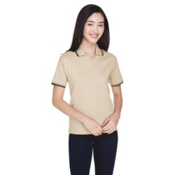 Buy Devon & Jones D140W Ladies Tipped Perfect Pima Interlock Polo | ApparelChoice.ca