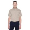 Buy Harriton M500S Men's Easy Blend Short-Sleeve Twill Shirt with Stain-Release | ApparelChoice.ca