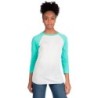 Buy Next Level Apparel 6051 Unisex Triblend 3/4-Sleeve Raglan | ApparelChoice.ca
