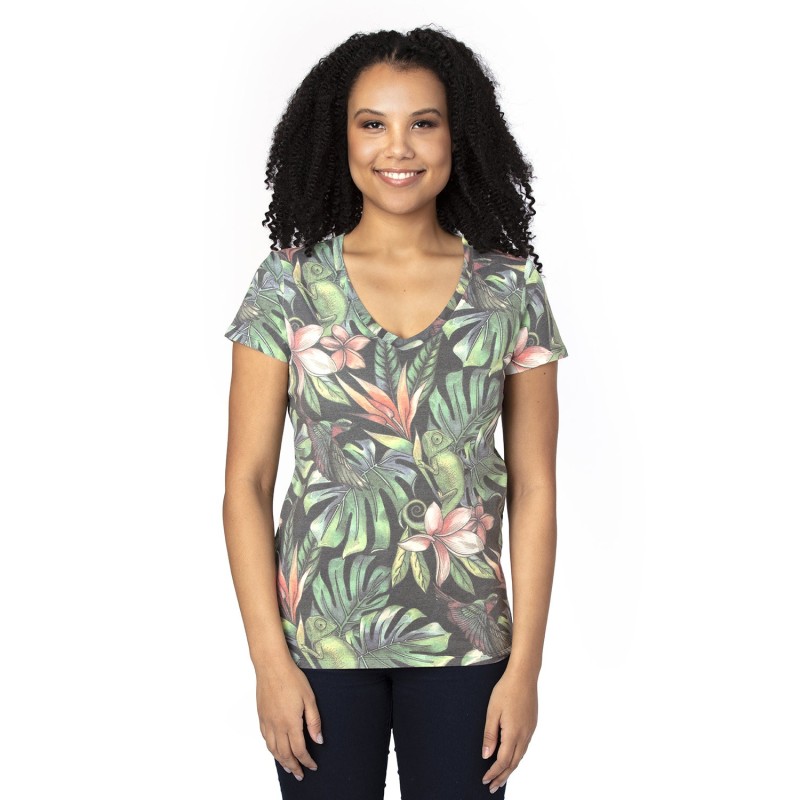 Buy Threadfast 200RV Ladies Ultimate CVC V-Neck T-Shirt | ApparelChoice.ca