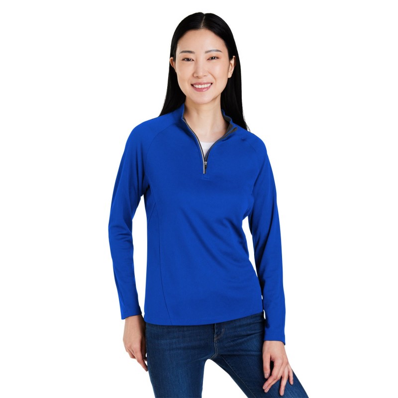 Buy Core365 CE418W Ladies Origin Performance Pique Quarter-Zip | ApparelChoice.ca